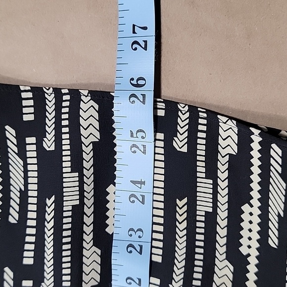 Parker "Molly" Strapless Black & Ivory Geo Print Dress, Size Tag Removed. - Picture 10 of 13